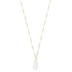 petit moments Arne Necklace in White pearl and 18k gold dainty chain
